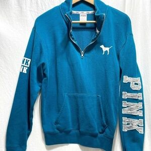 PINK BLUE ZIPUP PULLOVER SZ XS